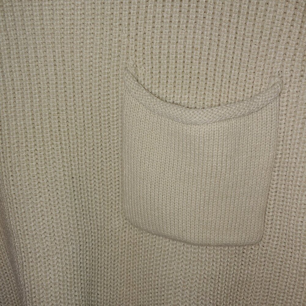 UGERLOV Merion Wool Blend Rib Knit Kimono Pullover Sweater Vest Oatmeal XXL - Picture 5 of 6